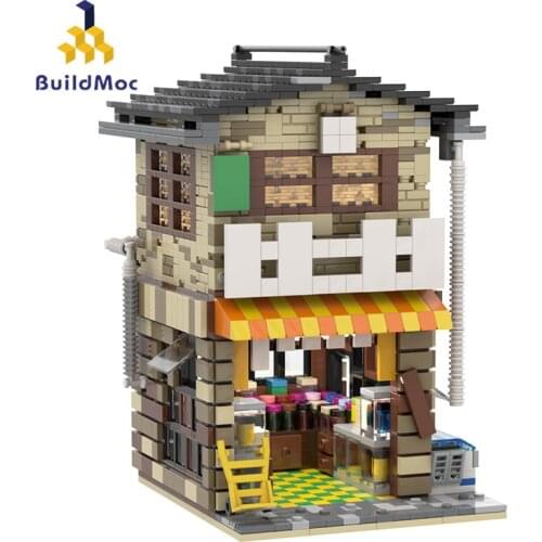 Buimoc Creator Expert Modular Buildings City House Japanese Stores Street Shop Streetview Building Blocks Architecture Toys Gift