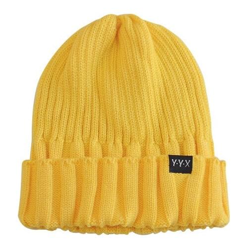 Fashion Children Kids Beanie Hat Caps Winter Warm Baby Girls Boys Hats Applique Woolen Crochet Knitted Cap Yellow шапка детская
