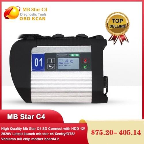 High Quality Mb Star C4 SD Connect with HDD 12/2020V Latest launch mb star c4 Xentry/DTS/Vediamo full chip mother board