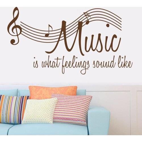 Music is what feelings souud like quotes wall stickers for living room bedroom home decoration removable art decals vinyl