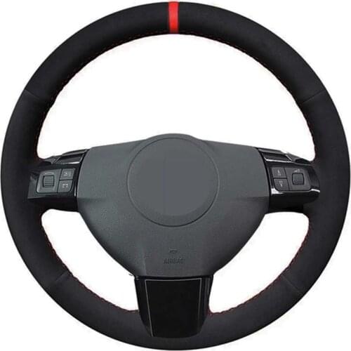 Soft Black Suede Car Steering Wheel Cover For Opel Astra (H) Signum Corsa 2004-2009 Zaflra (B) 2005-2014 Vectra (C) 2005-2009