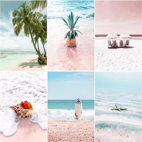 RUOPOTY 60x75cm Frame Painting By Numbers Seascape Paint By Numbers For Adults Modern Wall Art Picture Home Decor Diy Gift