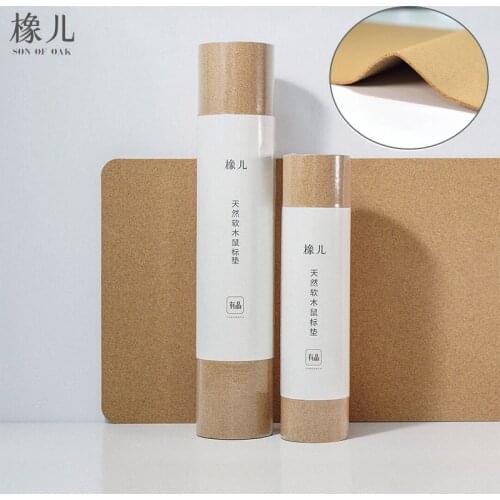 Oak wood natural cork Mouse Pad waterproof anti-slip anti-fouling big computer gaming desktop mouse pad for home office