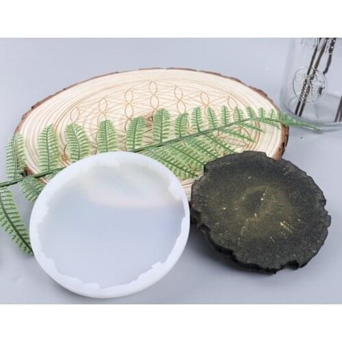NOT AS LONG diy glue mold 2 large and small new wood grain coaster silicone mold personalized handmade home crafts mirror mold