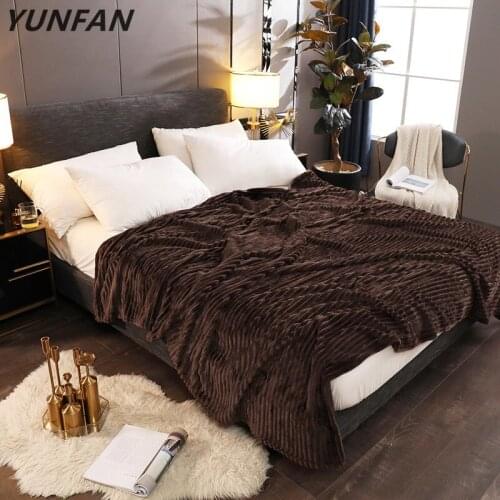 Solid coffee blankets quilts twin full queen king fashion blankets soft Throw Flannel blankets on Bed/car/sofa comfortable rugs
