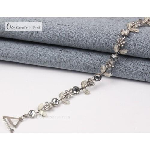 Shell crystal Accessories clear crystal belt gorgeous prom diamante rhinestone party evening dress underwear women bra strap