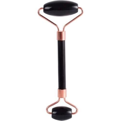 Obsidian Face Roller Natural Stone Crystal Mineral Healing Massager Facial Neck Health Skin Care Massage GuaSha Lifting Tool