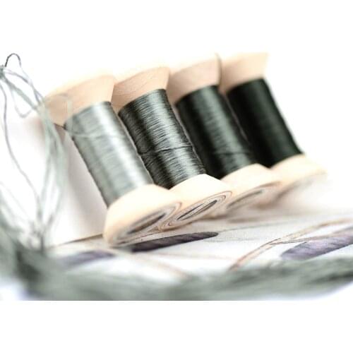 Hand embroidery embroidery silk 20 meters per thread thread silk hand embroidery thread Grey green