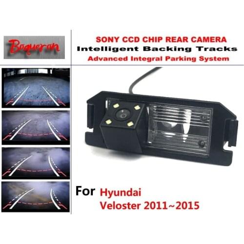 Smart Tracks Chip Camera / For Hyundai Veloster 2011~2015 HD CCD Intelligent Dynamic Parking Car Rear View Camera