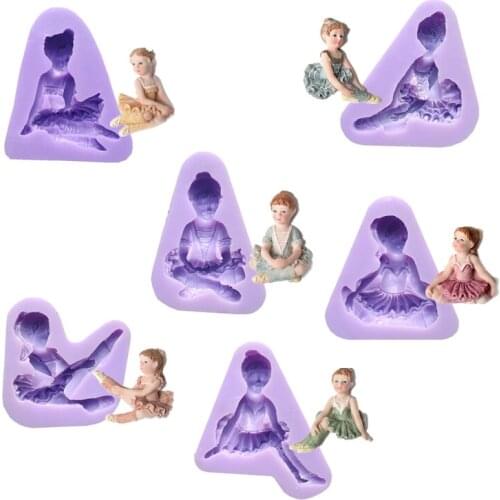 Dancing Girl Silicone Mould DIY Cake Decorating Tool Baking Mold Kitchen Accessories SQ14140-148