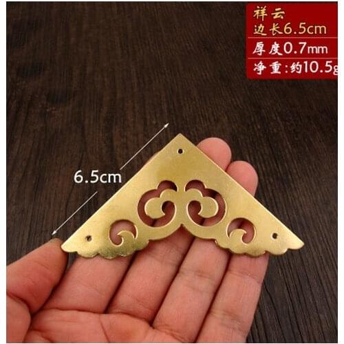 Corner Brackets Chinese style antique copper jewelry box door corner angle copper decorative trim A2