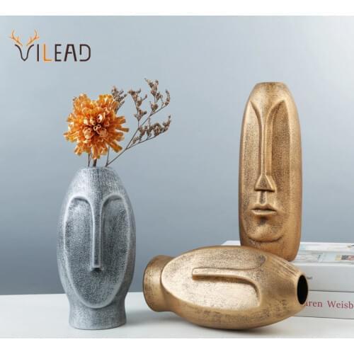 VILEAD Flower Vases Ceramic Creative Face Flowerpot Nordic Vase Decoration Home Planter For Flower Plant Pot Home Desktop Decor