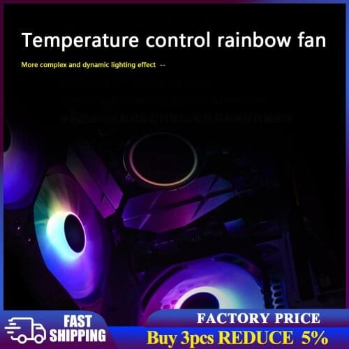 12V ARGB CPU Fan 4 Pin 12cm DC Power Supply Silent Cooler for ID-COOLING XF-12025 Office Caring Computer Supplies