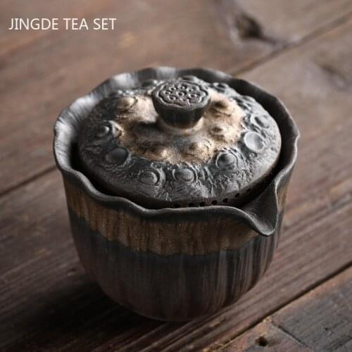 Vintage Stoneware Filter Tea Pots Handmade Ceramics Tea Set Gift Home Boutique Kettle Chinese Tea Ceremony Supplies190ml