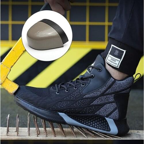 All Season Running Shoes Men Safety Work Boots Shoes Anti-smashing Steel Toe Cap Boots Indestructible Working Shoes Sneakers