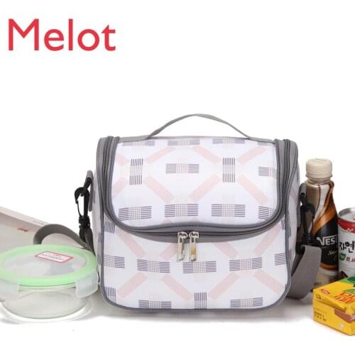 High-End Crossbody Insulated Bag Portable Lunch Bag Car Picnic Bag Ice Bag Thermal Insulation Lunch Box Bag
