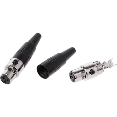 High Quality Mini 3PIN/4PIN Female plug Mini XLR Audio Microphone connector