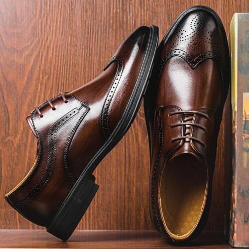 Мужские кожаные туфли Zepodhf China At AliExpress
