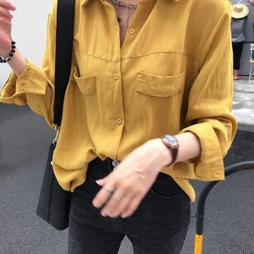 Blouse Women Shirt Fall Wear Long Sleeves Womens Loose Top Korean Style Shirt Blusas Ropa De Mujer