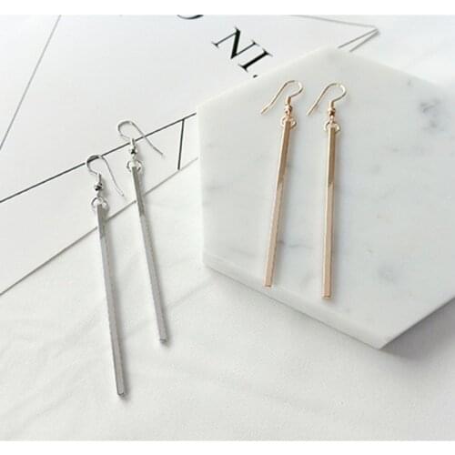 Fashion strip earrings long temperament simple personality wild European and American womens strip earrings earrings