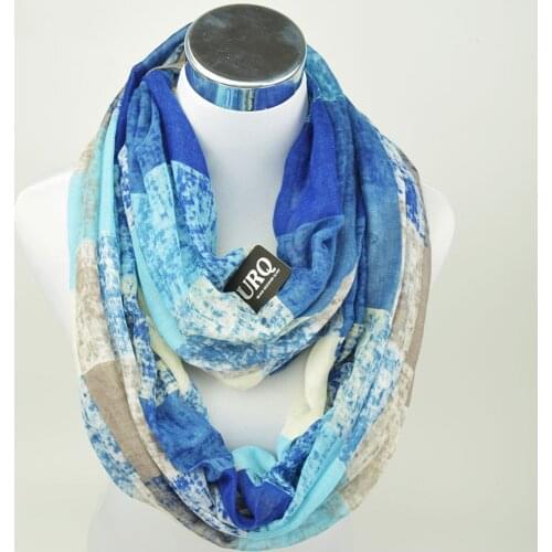 2021 Fashion Plaid Ring Infinity Scarf Women Warm Winter Soft Voile Circle Snood Scarves Neck Loop Shawl Ladies Neckerchief