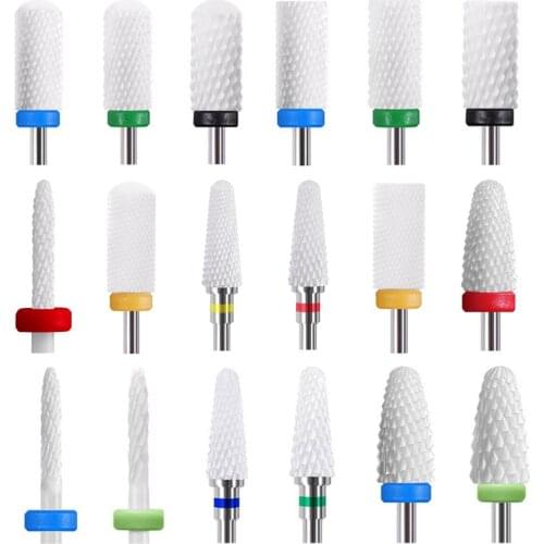 1pcs Ceramic Carbide Nail Drill Bits Rotary Cutter Clean Apparatus for Electric Manicure Pedicure Nail File Remove Nail Gel Tool
