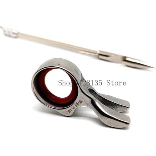 2020 New Stainless steel slingshot shooting fish shooting finger fishing dart hunting fishing ring to protect fingers