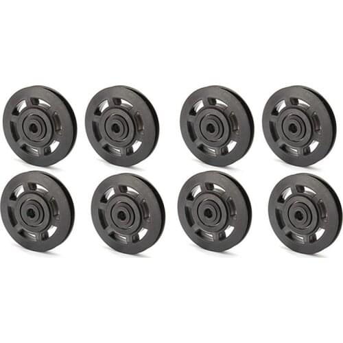 8Pcs 95mm Black Bearing Pulley Wheel Cable Gym Equipment Part Wearproof