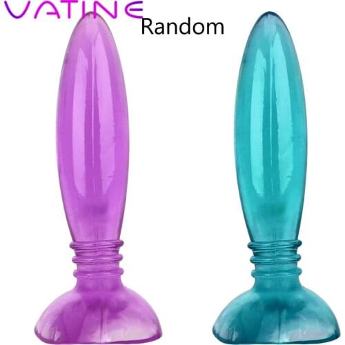 VATINE Jelly Anal Plug Anal Dildo Butt Plug for Beginner Prostate Massager Real Skin Feeling Sex Toys for Men Women Masturbation