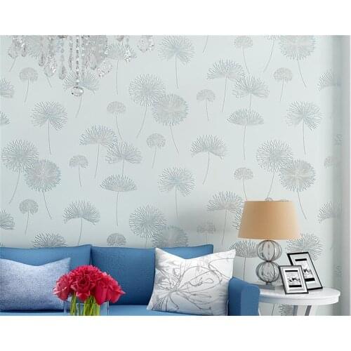 Beibehang Warm modern wallpaper dandelion bedroom living room television background 3d wallpaper home decoration wallpaper roll