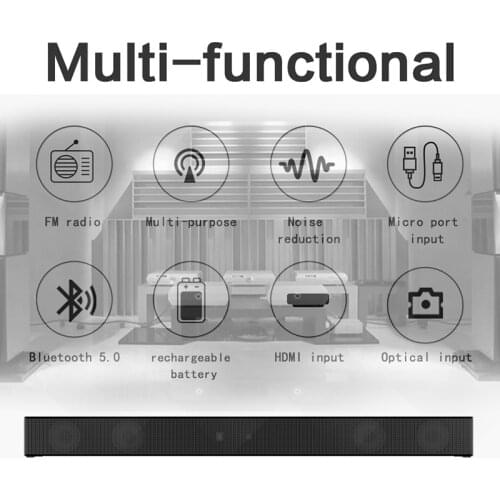 Bluetooth TV Sound Bar Wireless Bluetooth Speaker for Computer For TV HDMI Optical Input Soundbar Wall Mount Echo Sound Speakers