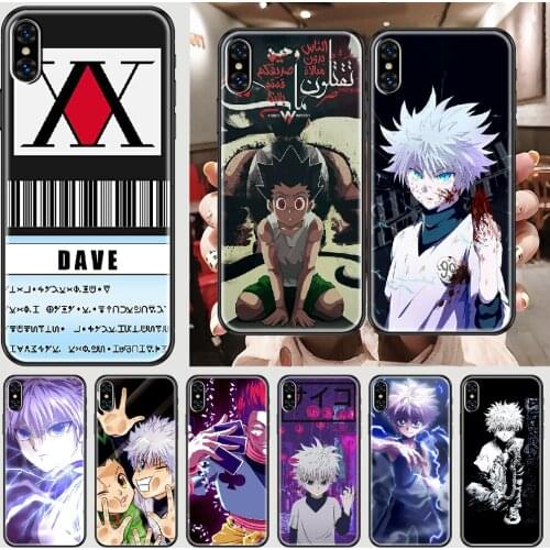 Anima Hunter x Hunter Phone Case Cover Hull For iphone 5 5s se 2 6 6s 7 8 12 mini plus X XS XR 11 PRO MAX black trend bumper