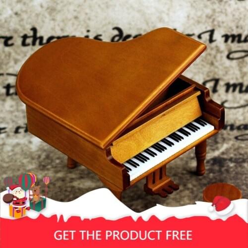 Wooden piano music box music box home decoration crafts creative send classmates teachers birthday gifts