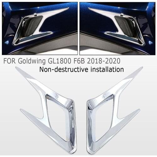 For Honda Goldwing GL1800 2018 2019 2020 Front Fender Accent Decoration Trim Motorcycle Chrome Accessories ABS Plastic