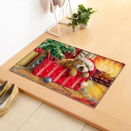 Hot Sale 30 style Christmas Carpet Outdoor Doormat Santa Ornament Christmas Decor Area Rug for Home New Year Decor Xmas Gift Mat