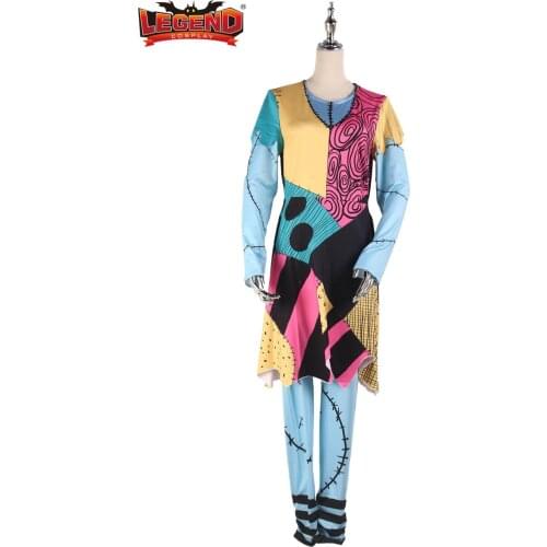 Cosplay legend The Nightmare Before Christmas Sally Cosplay Costume Adult Halloween Chrismas Dress Custom Made H001
