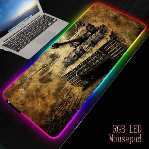 XGZ World of Tanks RGB LED Illumination Large Thicken Mouse Pad Gamer Mause Carpet 900x400 /300X800MM Keyboard Desk Mat for CSGO