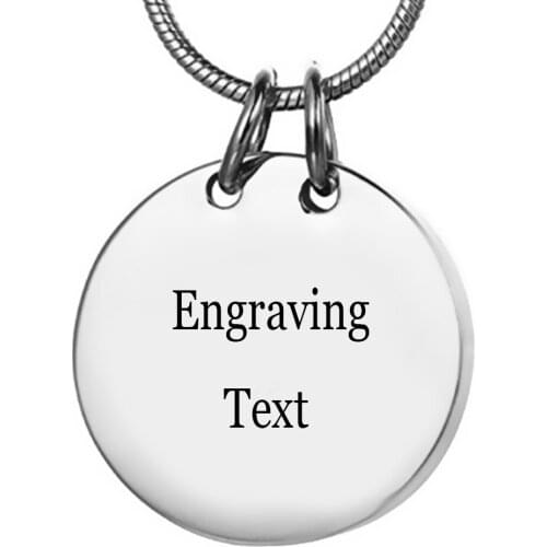 Customized 25mm Round Pendant for Men Women Dog Cat Pet Stainless Steel Memorial Keepsake Cremation Urn Jewelry Funnel Kit