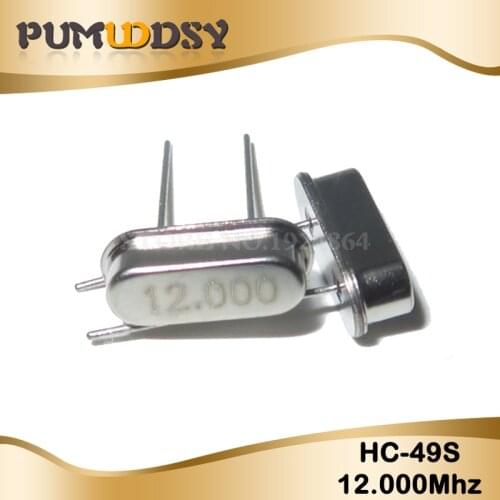 20PCS hc-49s 12MHz 12.000mhz HC49S 20ppm 20pF quartz resonator