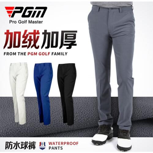 PGM Plus Velvet Thick Mens Trousers Windproof Outdoor Long Pants De Golf Pour Hommes Mens Clothes Warm Autumn Winter Trousers