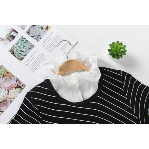 Shirt Fake Collar Vintage solid White Black Tie Detachable Collar Lapel Dickie False Collar removable Women Clothes Accessories
