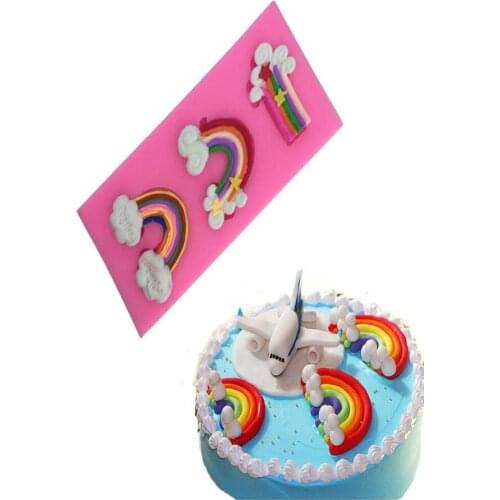 Time-limited Limited Cake Decorating Tools Rainbow Clouds Fondant Cake Mold Chocolate Diy Decoration Dessert Food Bakeware