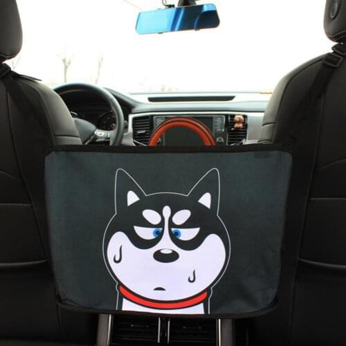 Backseat Organizer Adorable Printed Large Capacity Oxford Cloth Seat Back Holding Net Between Car Seats