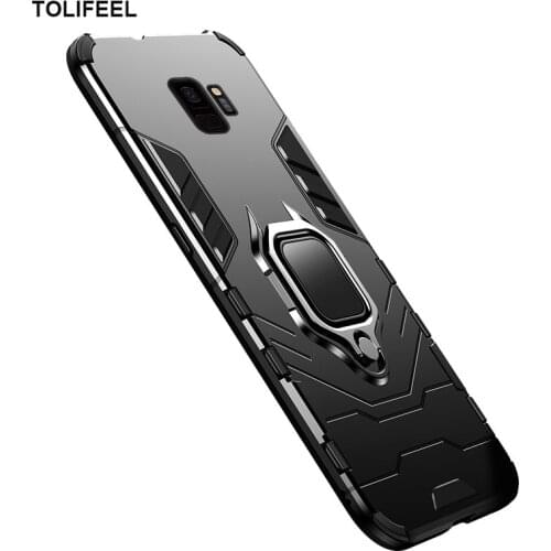 Shockproof Armor Case For Samsung Galaxy S9 Plus Cases Stand Holder Magnetic Ring Phone Back Cover For Samsung S9 S9+ Coque