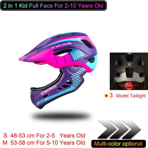 Kids Cycling Helmet Full Face Detachable Child Helmet MTB Downhill Bike Helmet Sports Safety Equipment