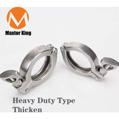 50mm-183mm Heavy Duty Stainless Steel Tri Clamp Clamps Clover with Wing Nut for Ferrule TC SS304