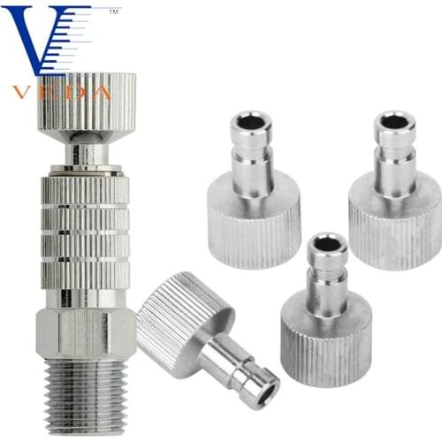 1/2/5Pcs Airbrush Quick Release Plug Coupling Disconnect Coupler Release Adapters with 1/8"Male Fitting Airbrush Accessories