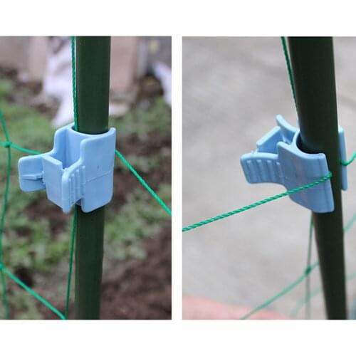 10Pcs Pipe 16mm Plant Stakes Greenhouse Film Row Cover Netting Tunnel Hoop Clips Clamps Home Garden Supplies