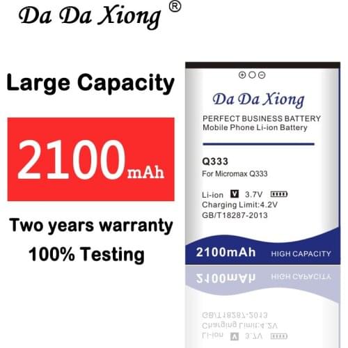 100% New high quality 2100mAh Micromax Q333 Battery for micromax Q333 Phone battery