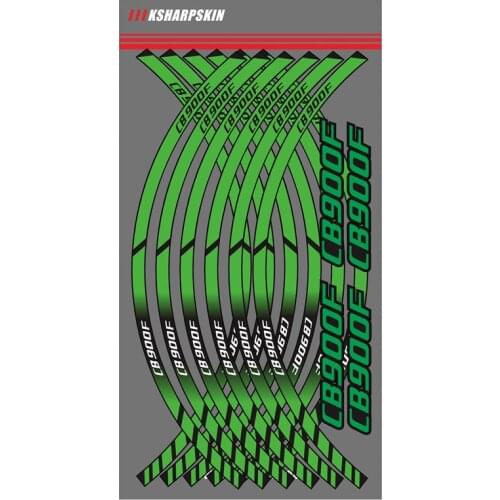 12 X Motorcycle outer ring sticker stripe wheel accessories decorative reflective decals Suitable for HONDA CBR900F CBR 900F